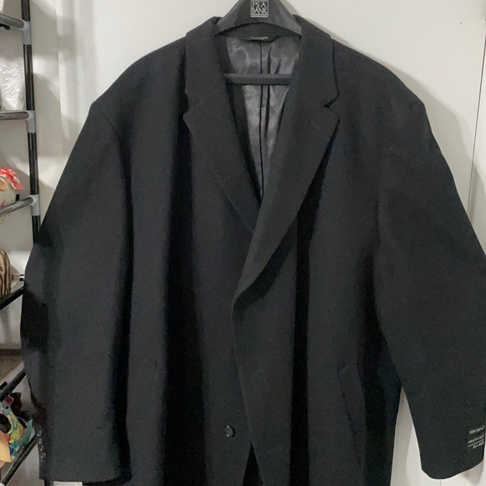 Men’s Big and tall 60L Wool dress coat NWT